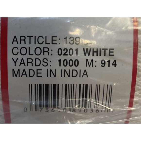 Red Heart Classic Crochet Thread Size 10 White 0201 100% Cotton 1000 Yards - Picture 3 of 5